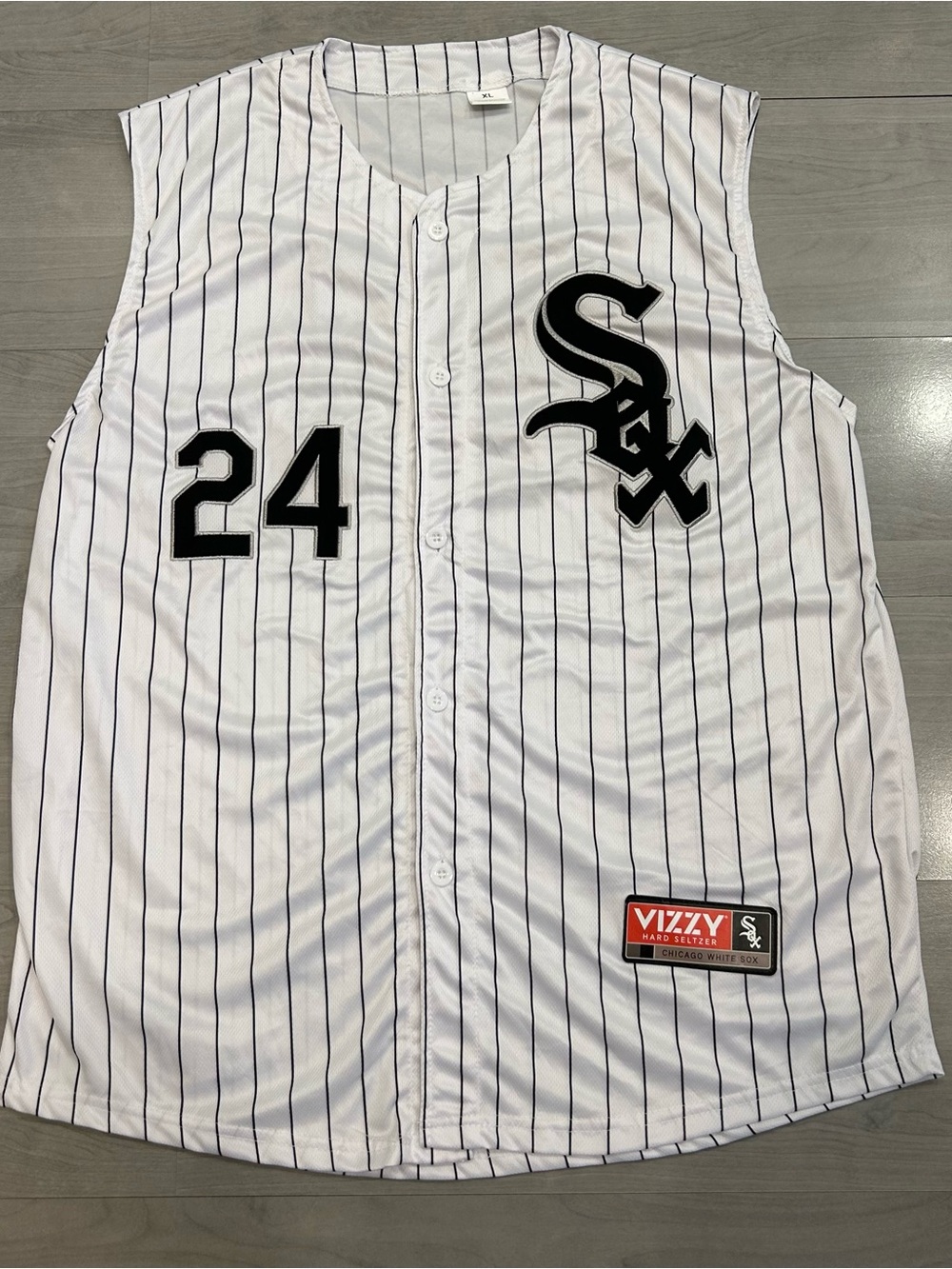 Chicago White Sox Sleeveless Jersey XL SGA 7/13/24 White Pinstripe Vizzy MLB
